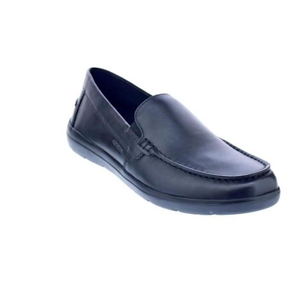 Geox Leitan Loafers för män - Svart läder - Exceptionell komfort Svart 39