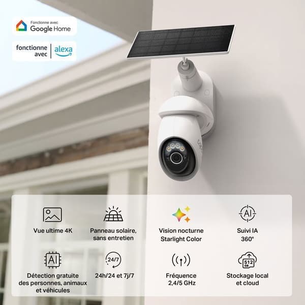 Övervakningskamera - Tapo C660 - 4K 8MP - 360° synvinkel - Solpanel - IP66