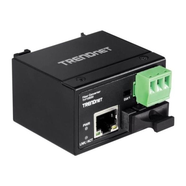 TRENDnet TI-F10S30 Fast Ethernet 10Base-T, 100Base-FX, 100Base-TX RJ-45 Fiberoptisk mediakonverterare - Single Mode SC...