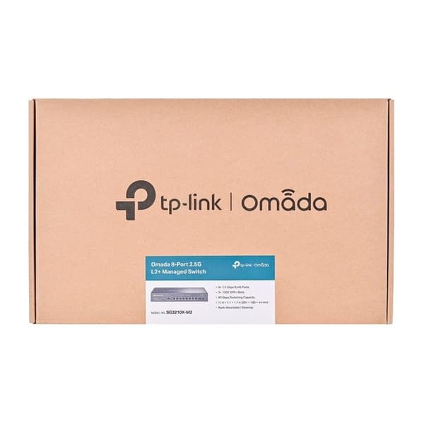 Styrd Switch - TP-Link - SG3210X-M2 - 8 RJ-45-portar - 2.5G Ethernet - Rackbar 1U