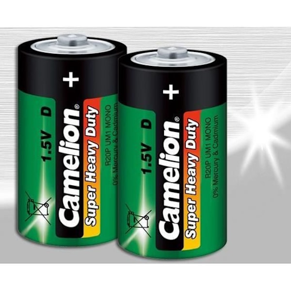 Camelion R20P-BP4G, zinkklorid, cylindrisk, 1,5 V, 4 st, D, 8025 mAh