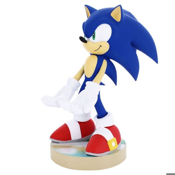 Modern Sonic Gaming Figur - CABLEGUYS - Styrenhet/smartphonehållare - 20 cm - Blå blå