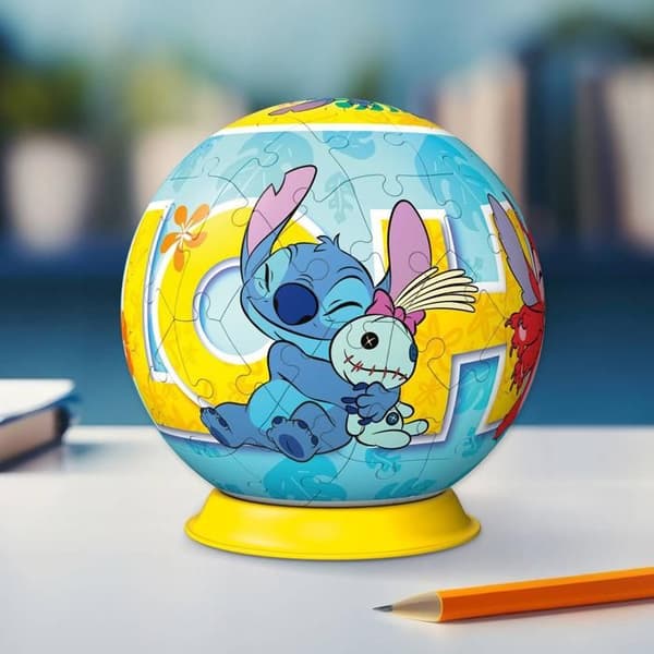 Puzzle 3D - RAVENSBURGER - Stitch - 72 bitar - Stöd ingår - Från 6 år mångfärgad