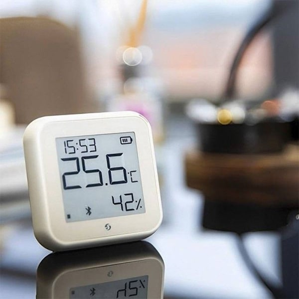 Ansluten temperatur- och fuktighetssensor - SHELLY - H&T Gen3 - Elfenben - Wi-Fi - Dubbel strömförsörjning Elfenben