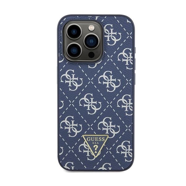 Gissa 4G Triangel Metall Logotyp - Skal för iPhone 15 Pro (blå)