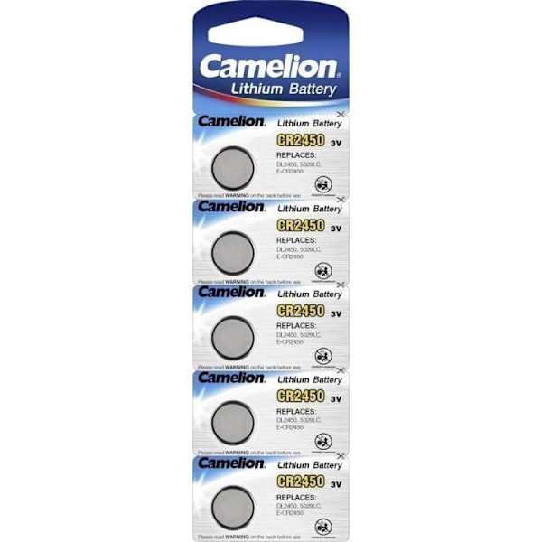 Knappbatteri CR 2450 Camelion 550 mAh 5 st.