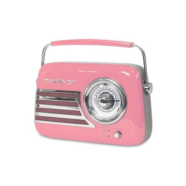 Bärbar radiohögtalare - MADISON - FREESOUND-VR40P - 30W - Bluetooth - USB - FM Rosa