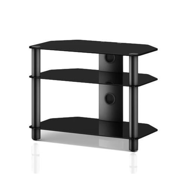 NEO Design Neo 370, svart, bärbart platt golvstativ, aluminium, glas, 81,3 cm (32\"), 50 kg, 4 hjul(ar) Svart