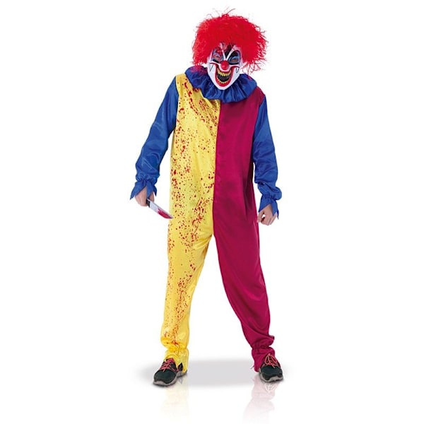 Psycho Clown Herrkostym - RUBIES - Cirkus - Vuxen - Röd - Utomhus - Polyester