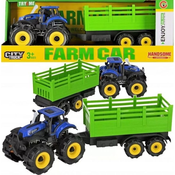 Traktor - jordbrukskörning - byggfordon Mega creative - 9878-1C - TRAKTOR DZ/SW P/B AKC 38X14X12 MIX2 MC WB 27/54