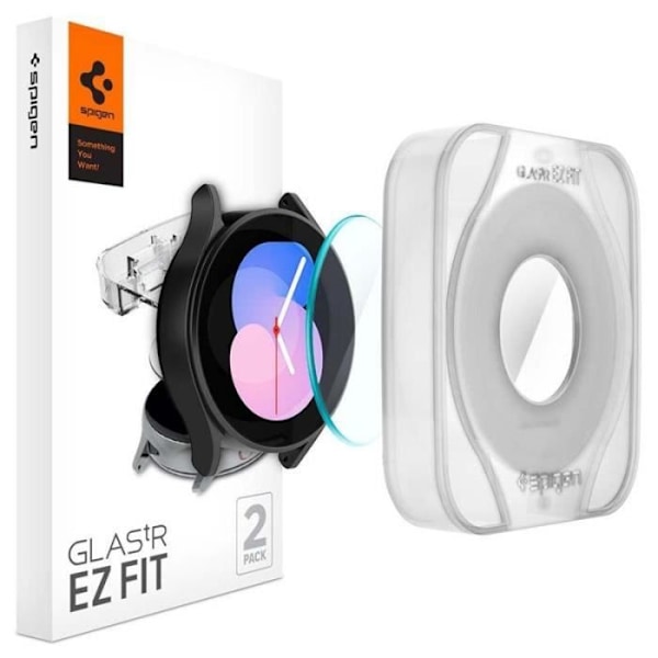 Spigen GLAS.TR EZ FIT - Härdat glas för Samsung Galaxy Watch 4/5 40 mm (2 st) - 8809811867657