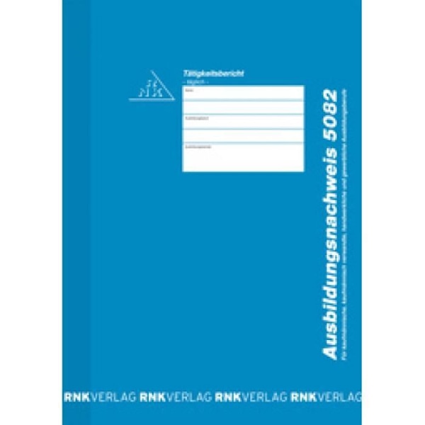 RNK VERLAG Brevpapper - Tillbehör RNK Verlag Ausbildungsnachweis-Block, t"glich, DIN A4 202020