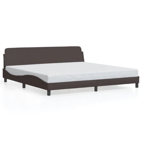 vidaXL Dover sängram mörkbrun 200x200 cm tyg 373248