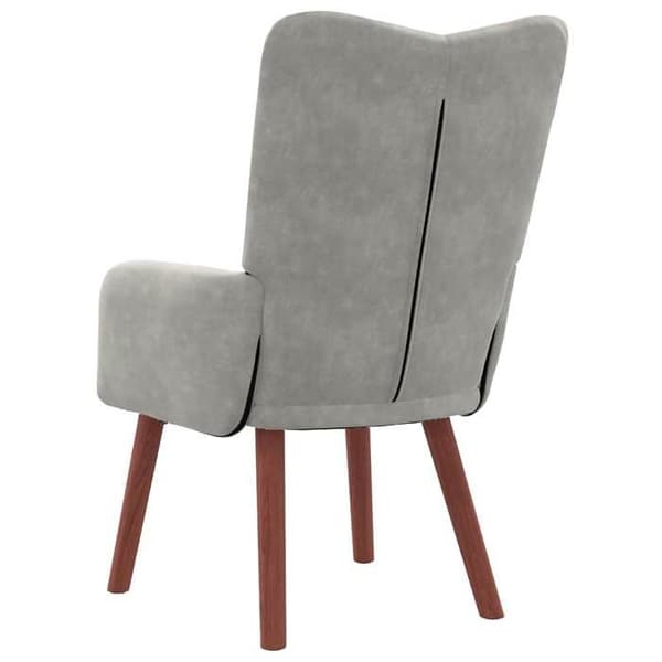 vidaXL fåtölj Ljusgrå 63 x 67 x 94 cm Sammet 42001803