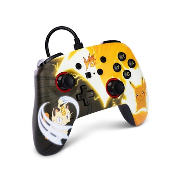 Nintendo Switch trådbunden handkontroll - POWER A - Pikachu vs Meowth Gul