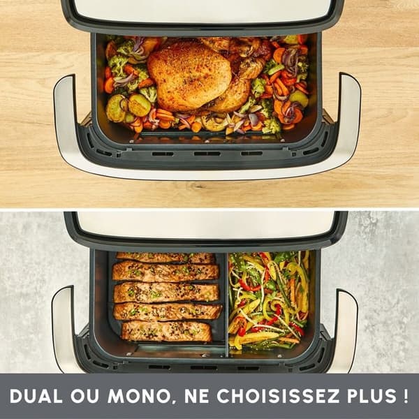 Fritös utan olja Moulinex Easy Fry Dual Flex EZ922DF0 Grå