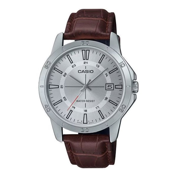 Casio - En klassisk klocka - Brunt läderarmband - MTP-V004L-7C