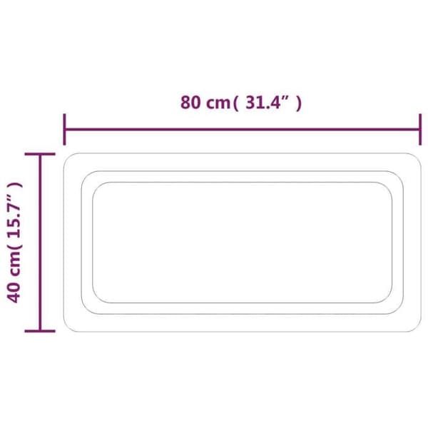 vidaXL LED-badrumsspegel 40x80 cm 3154094