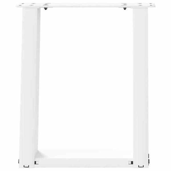 vidaXL U-formade soffbordben 2 stycken Vit 28 x (42-43) cm Stål 4012757