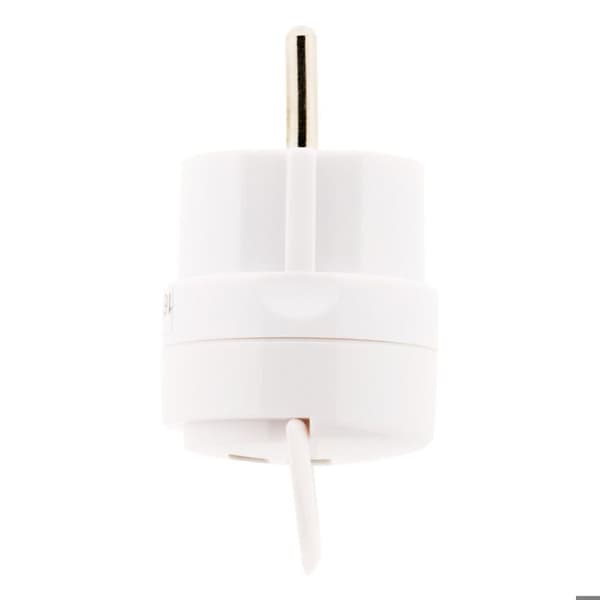 Dubbel USB-laddare 2,1A med utdragbart ring i vitt - Zenitech Vit