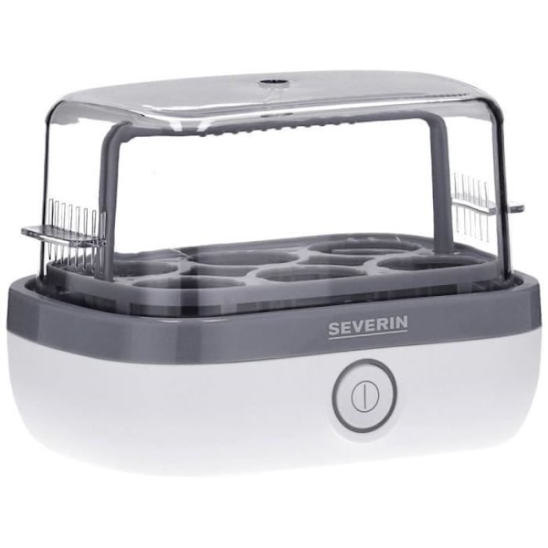 Äggkokare - Severin - EK 3164 - 6 ägg - 420 W - 100% fri från BPA - Transparent lock Vit grå