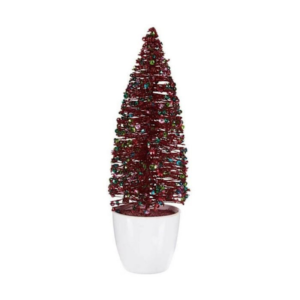 julgran liten röd blå plast 9 x 28 x 9 cm