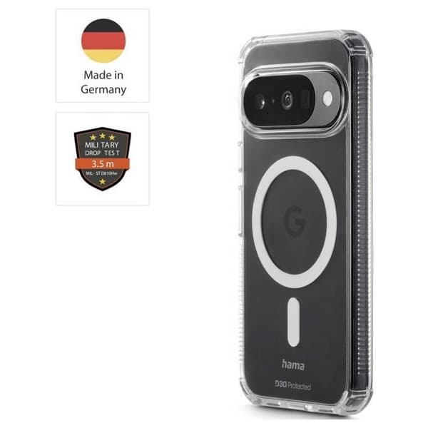 Hama Coque Google Pixel 10, Pixel 10 Pro transparent stötsäker 00019810 Transparent