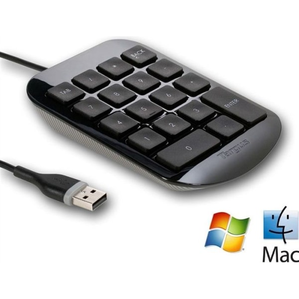 TARGUS USB Numeriskt tangentbord - Svart - PC / MAC