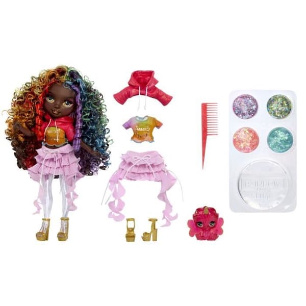 Rainbow High Rainbow Shimmers med Slime Mode Docka - Iris (regnbåge) Regnbåge