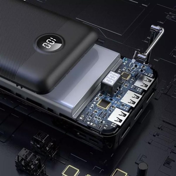 Powerbank Extern Batteri VEGER L30 - 30 000mAh LCD Snabbladdning PD 20W svart