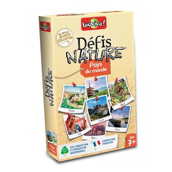 Bioviva Spelkort Utmaningar Natur Världens Länder Beige