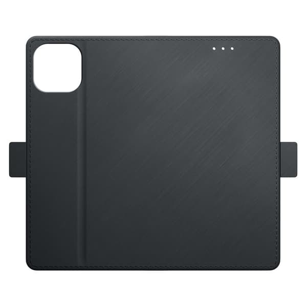 Plånboksetui - 3MK SKYDD - iPhone 15 Plus - Svart - Nylontråd - Magnetisk Svart