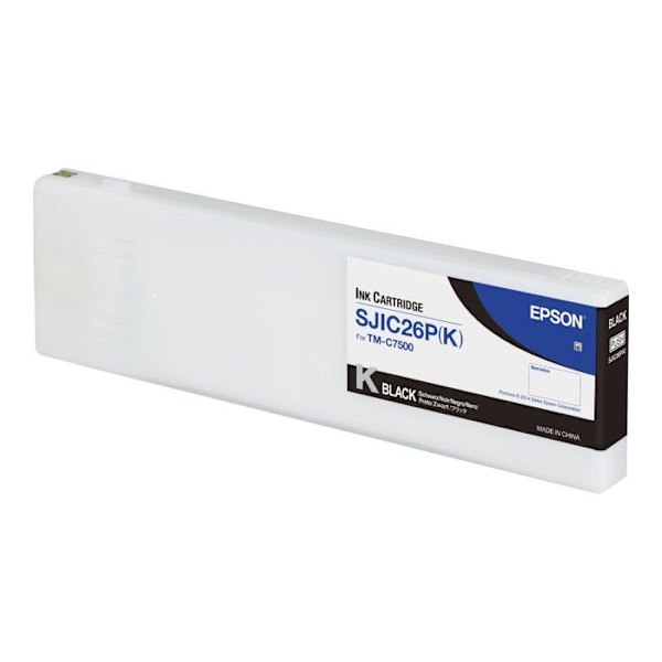 Epson SJIC26P(C) 295,2 ml svart bläckpatron för ColorWorks TM-C7500