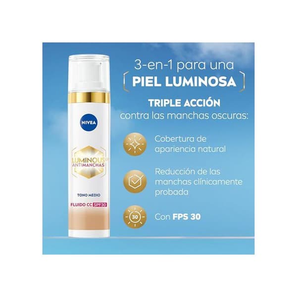 LUMINEUX 630 ANTI FLÄCKAR CC fluid SPF30 #medium 40 ml