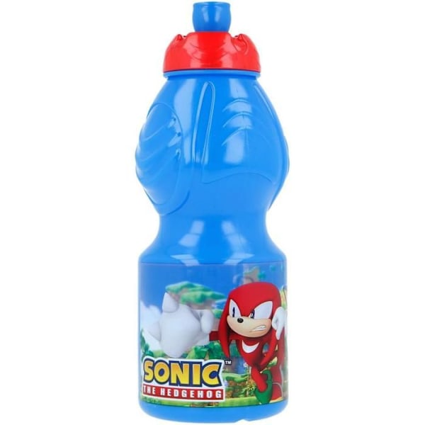 Vattenflaska - Stor - Sonic - Plast - 400 ml - Barn Blå, flerfärgad