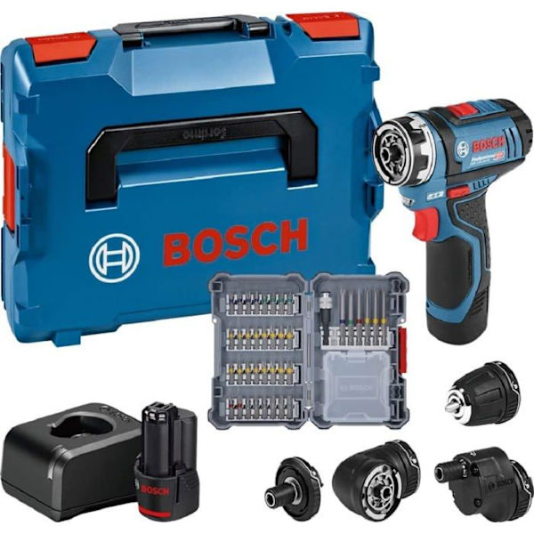 Bosch proffsborr - 06019F600F - GSR 12V-15 FC, Svart, 2 x 2,0Ah batteri/laddare/tillbehör