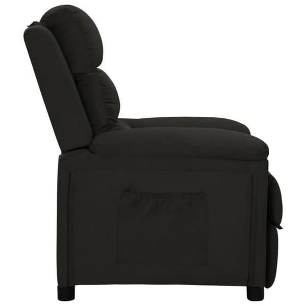 vidaXL Recliner Svart Tyg 342341