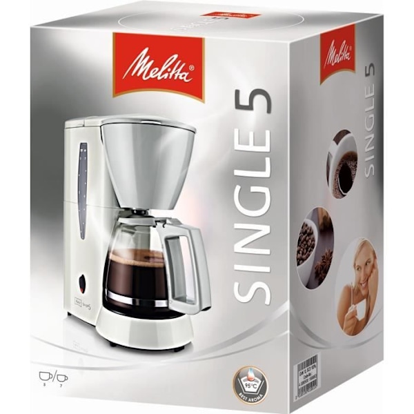 Melitta Single 5 M720-1/1 Vit kaffebryggare - 8 koppar filter 650W