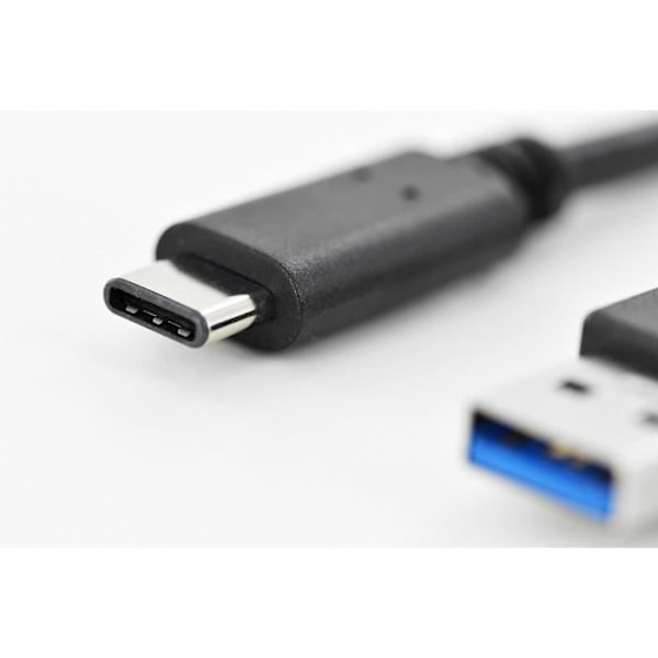 Superspeed USB Typ C till USB Typ A Adapterkabel 1 m Svart