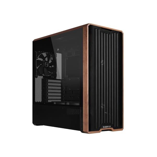 PC-chassi - LIAN LI - Lancool 217 - Svart - 5 PWM-fläktar - Valnötsdetaljer