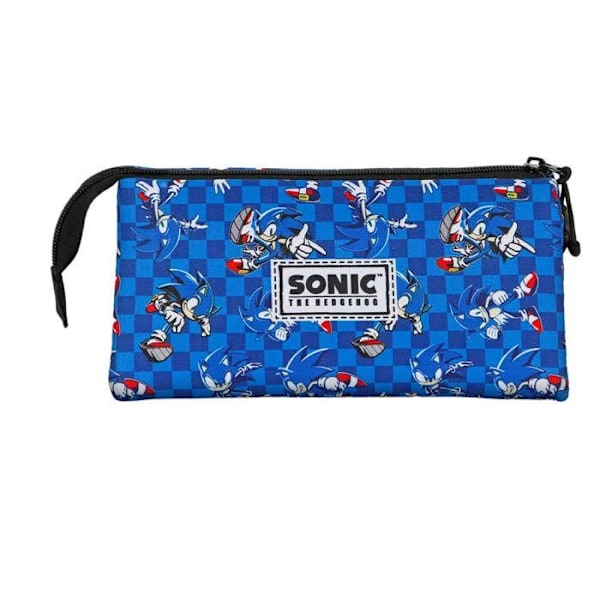 Trousse Triple - Sonic Action - Blå - One Size Blå