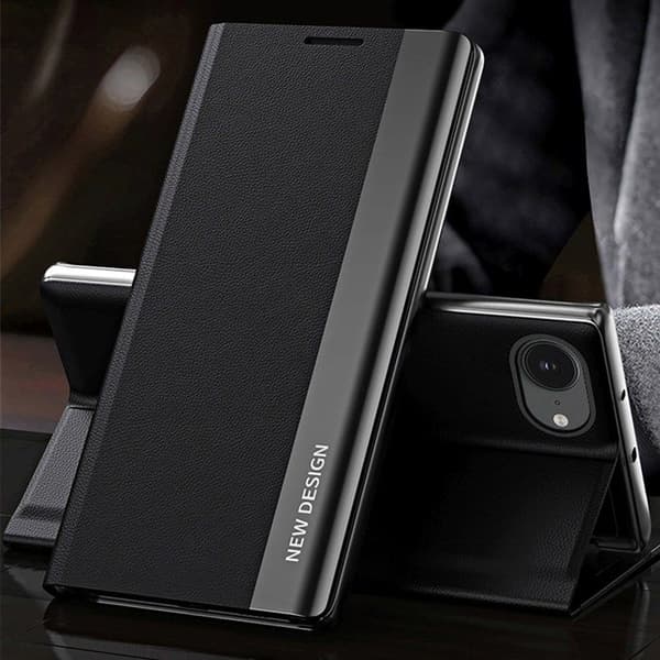 Sovfodral Pro för iPhone 16 med fällbart stativ - Svart