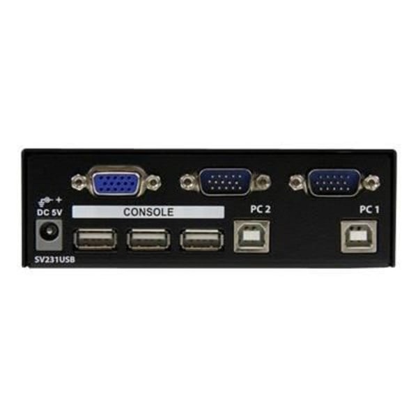 STARTECH Professionell 2-ports USB VGA KVM-switch med kablar - Skärmtangentbordsmusswitchsats