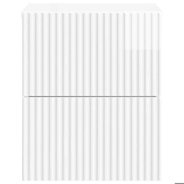 vidaXL Väggmonterad sängbord 2 st Vit glans 33 x 34,5 x 40 cm 898474