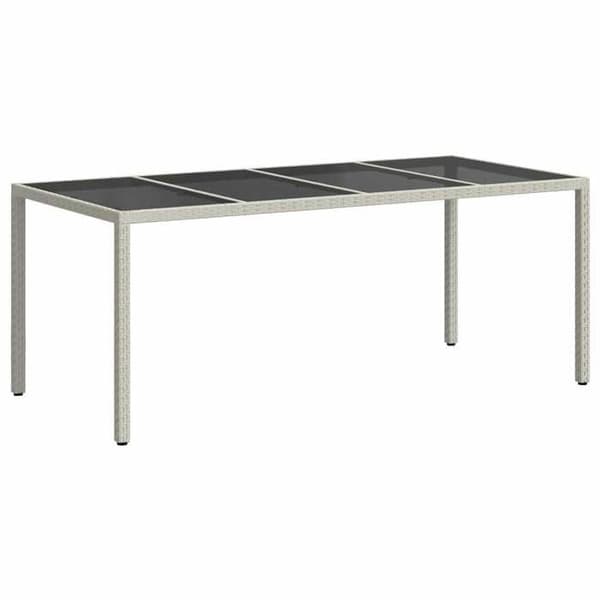 vidaXL Trädgårdsbord Vit 190 x 90 x 75 cm polyrotting 362549