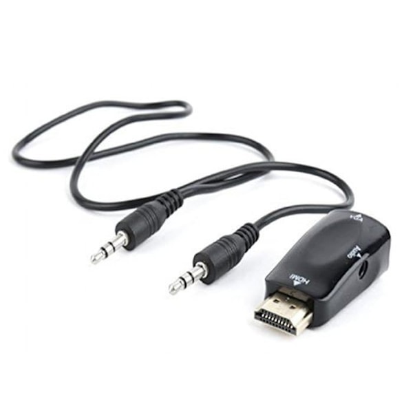 HDMI till VGA-adapter - Gembird - A-HDMI-VGA-02 - Hane till Hona - Färg Svart - 3,5 mm
