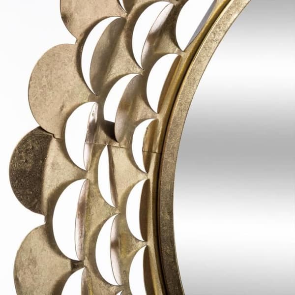 Spegel "Blomma" metall guld D91cm gyllene