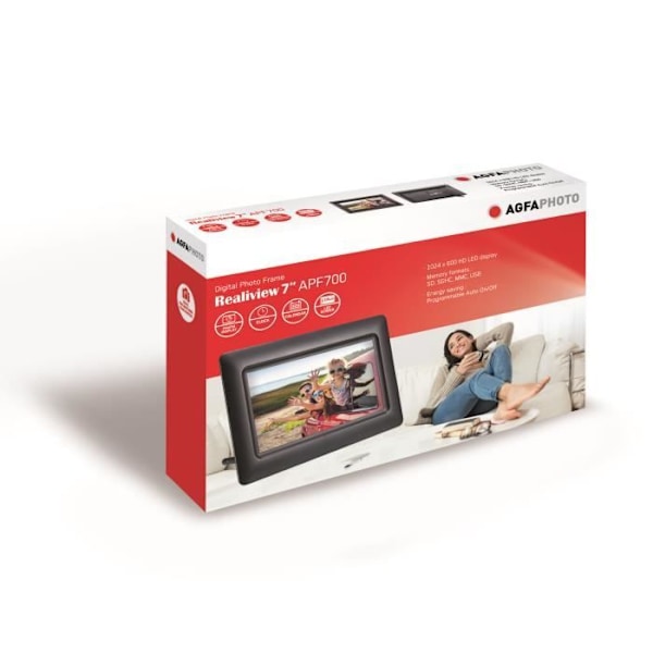Digital Fotoram - AGFA PHOTO - Realiview APF700 - 7 Tum - LED 1024x600 - Programmerbar