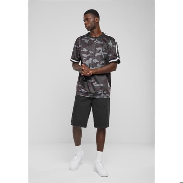 Oversize T-shirt i mesh Urban Classics AOP svart jag