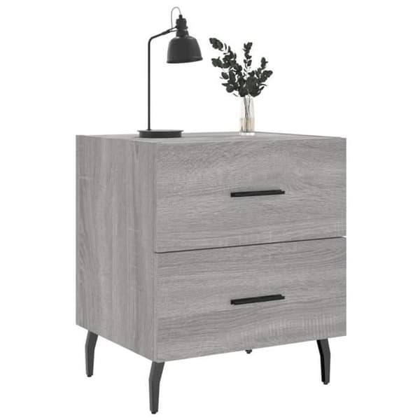 vidaXL Sonoma Grå Sängbord 40x35x47,5 cm Konstruerat trä 827352